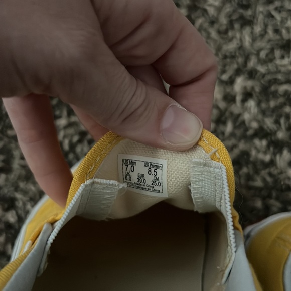 Yellow slip on low top vans. Womens size 8.5 - Picture 4 of 4